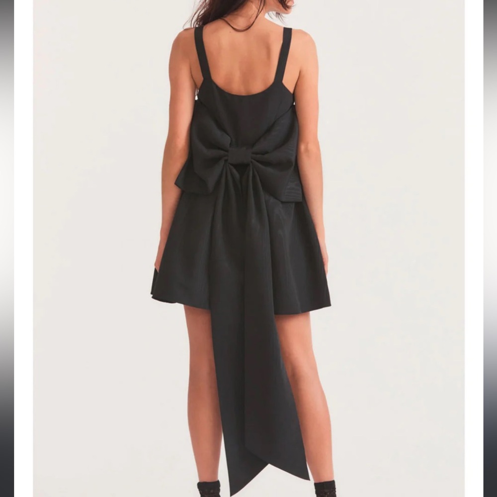 Loveshackfancy Black Spin Dress